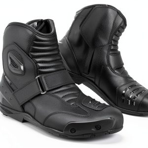 Motorcycle Boots Black Leather Waterproof-0