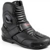 Motorcycle Boots Black Leather Waterproof-6