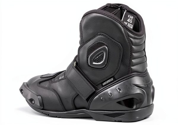 Motorcycle Boots Black Leather Waterproof-8