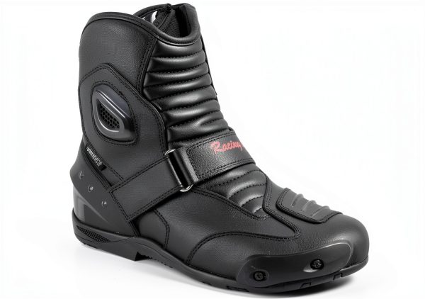 Motorcycle Boots Black Leather Waterproof-2