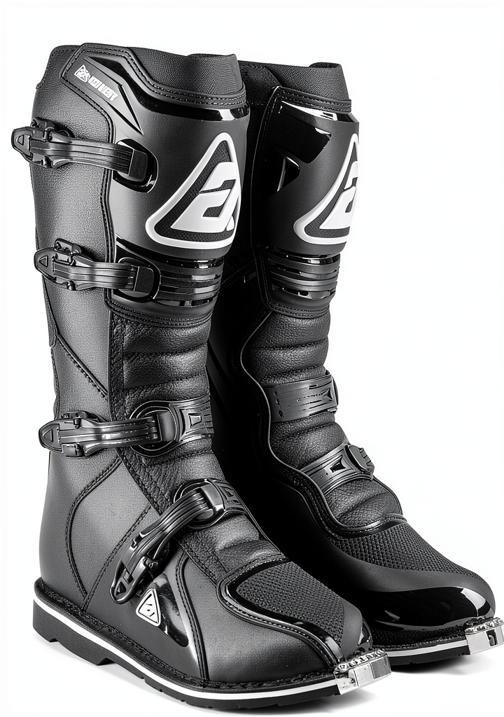 Answer AR1 motorcycle boot showing adjustable buckles and articulated ankle