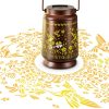 Solar Lanterns HOFLYW Metal Waterproof Hanging Lantern Dragonfly-7